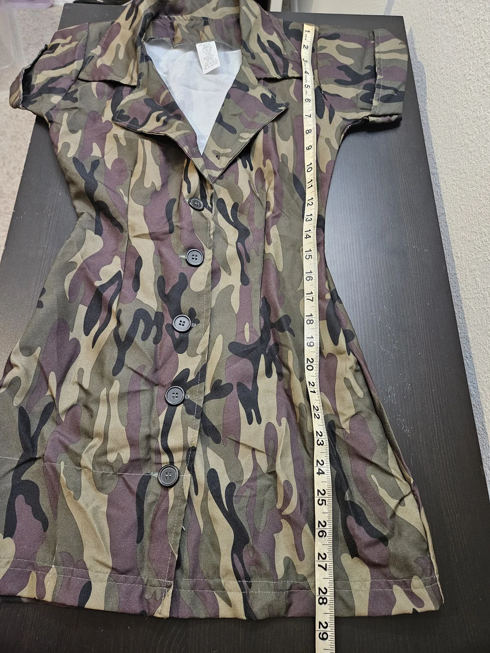 Camouflage Military Girl Costume Dress & Hat - Green